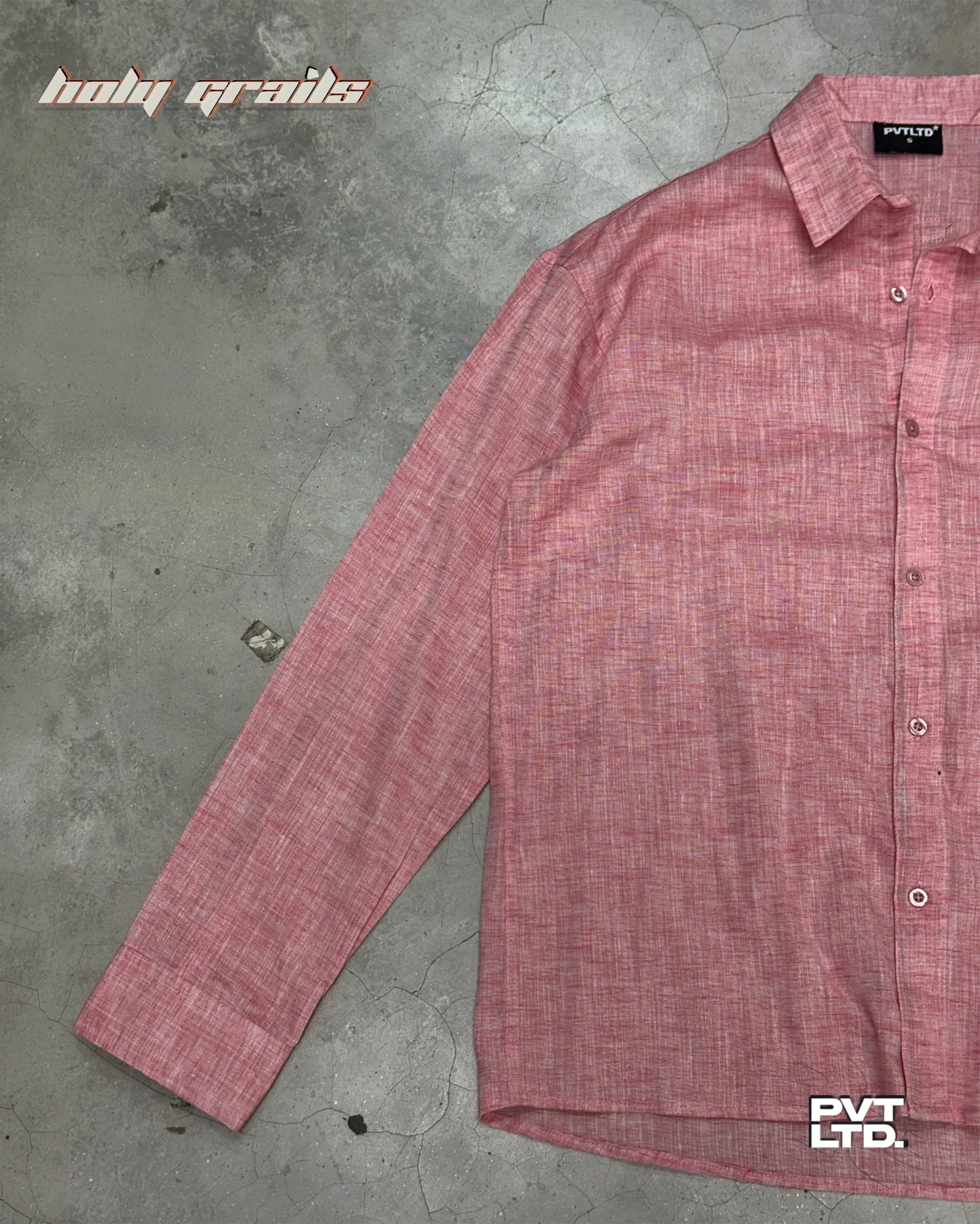 Tart Peach Solid Linen Shirt HG x Pvt Ltd