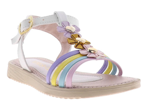 Sandalias Viris Blanco Multicolor de Princesas para Niña