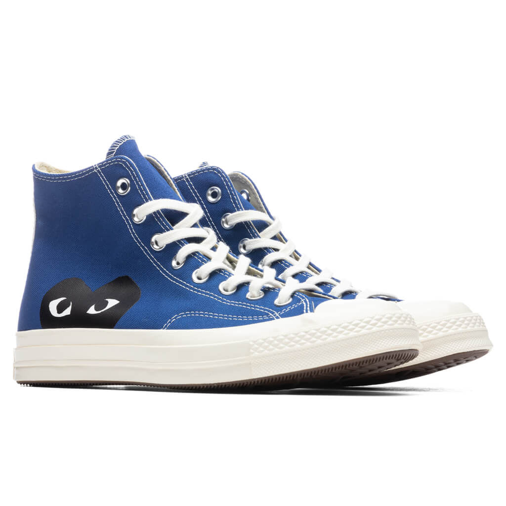 Converse x Comme Des Garcons PLAY All Star Chuck 70 Hi Blue