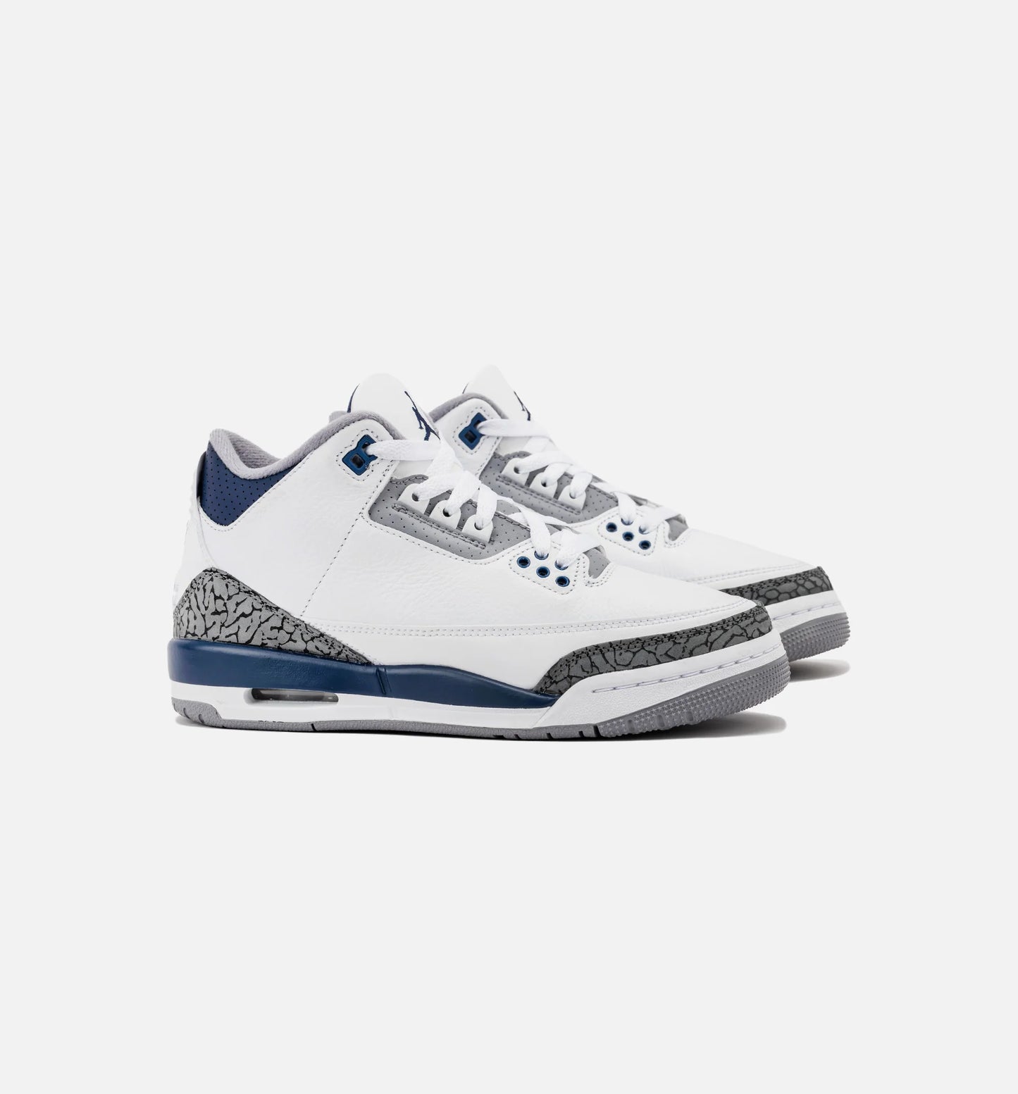 Air Jordan 3 Retro Midnight Navy Grade School Lifestyle Shoe White Midnight Navy