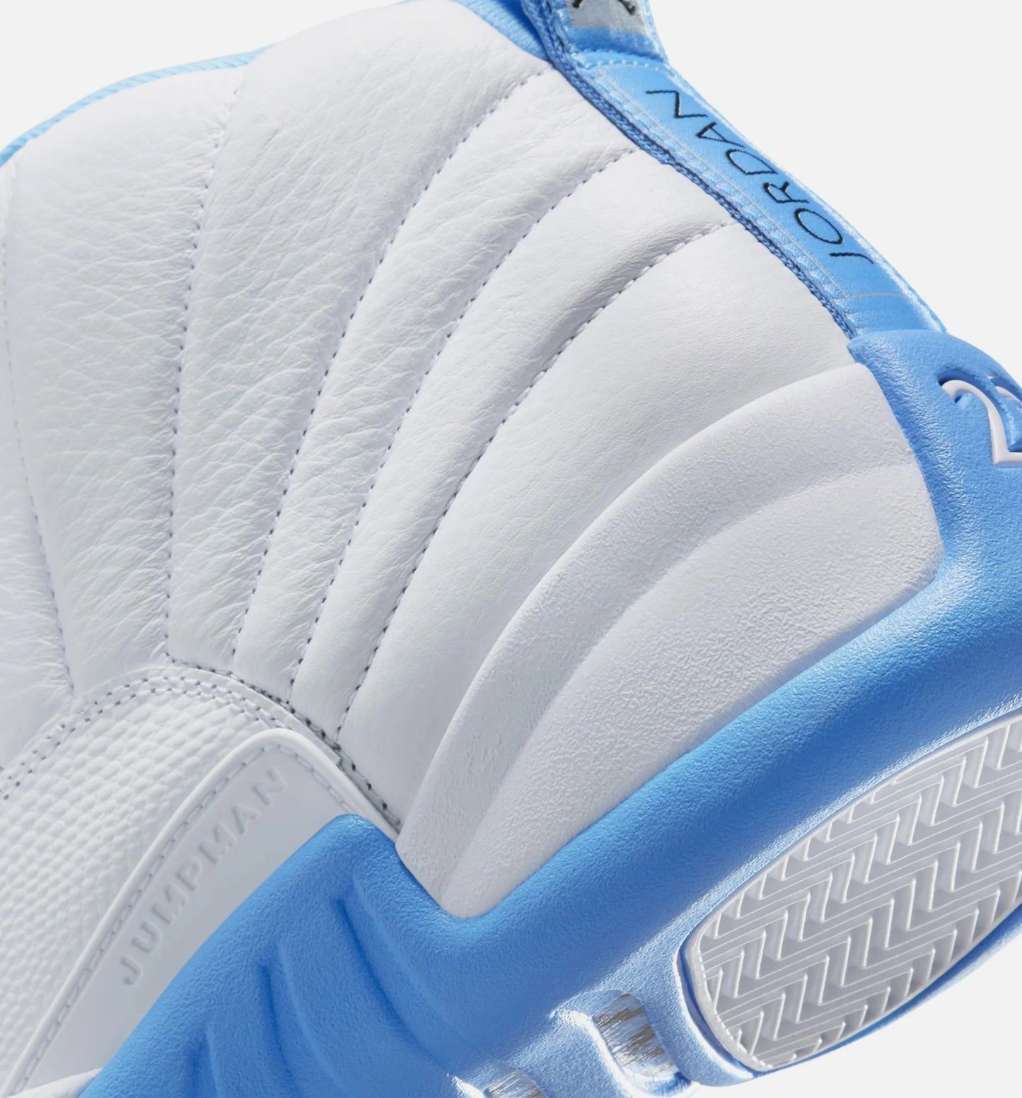 Air Jordan 12 Retro White and University Blue Mens Lifestyle Shoe White University Blue Metallic Silver