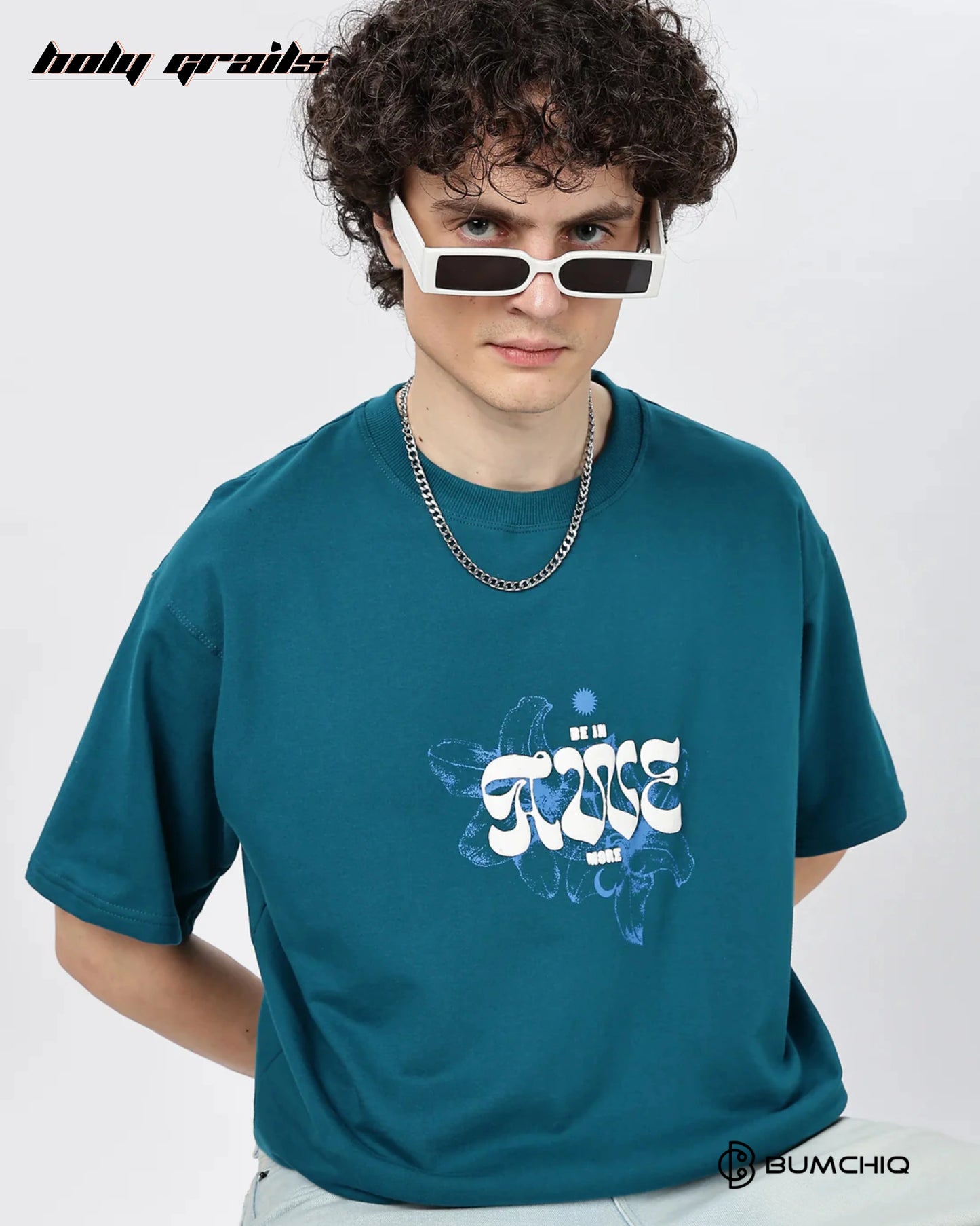 Wake Up Teal Oversize Tee HG x Bumchiq