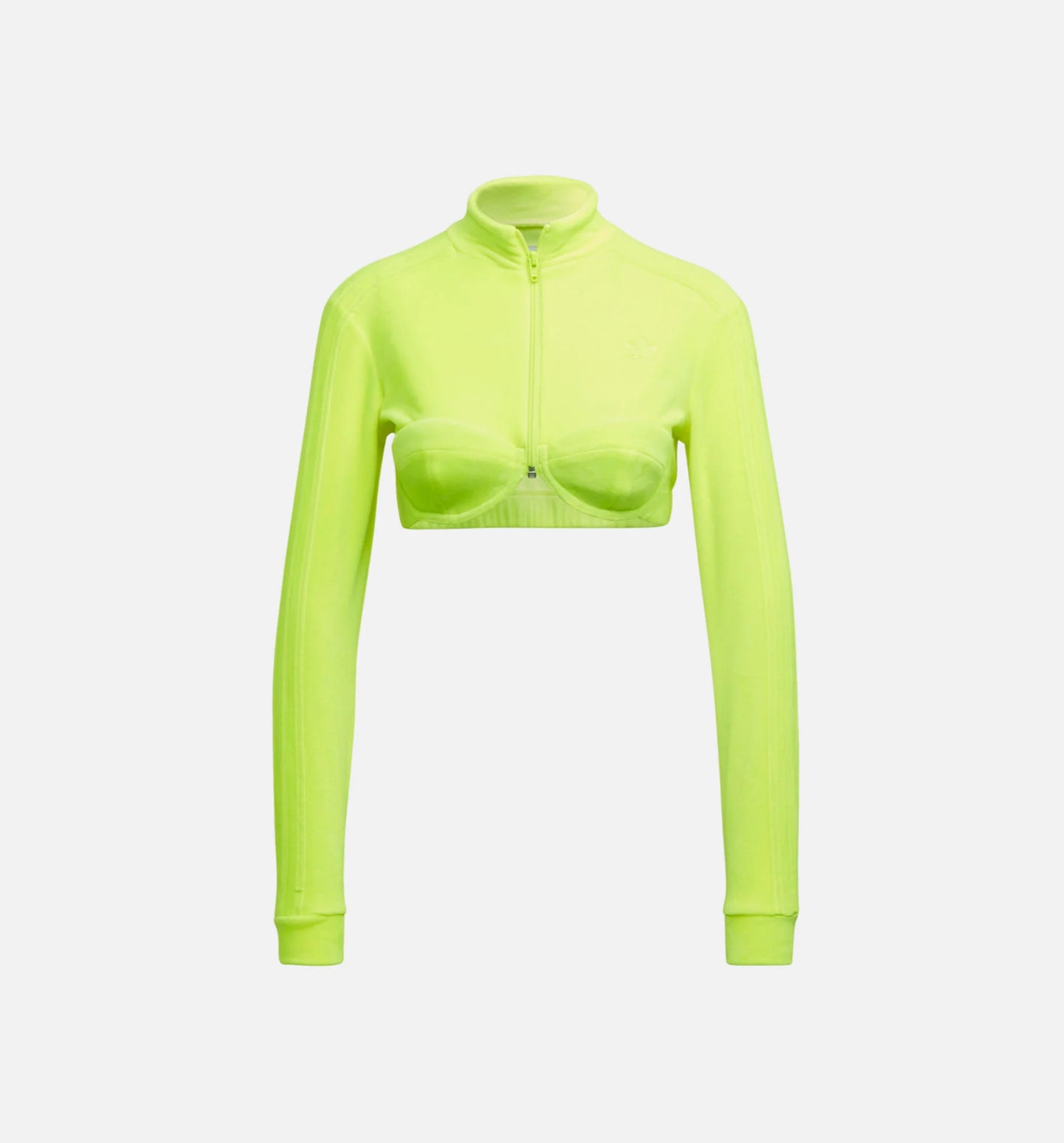 Jeremy Scott Velour Bra Track Top Womens Top Yellow