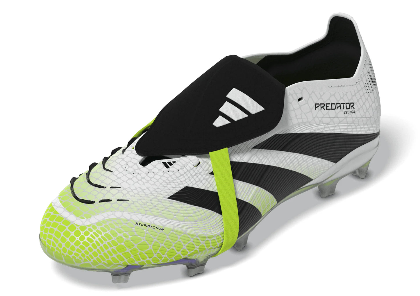 adidas Predator Elite Fold Over Tongue Youth Firm Ground Soccer Cleats White Black