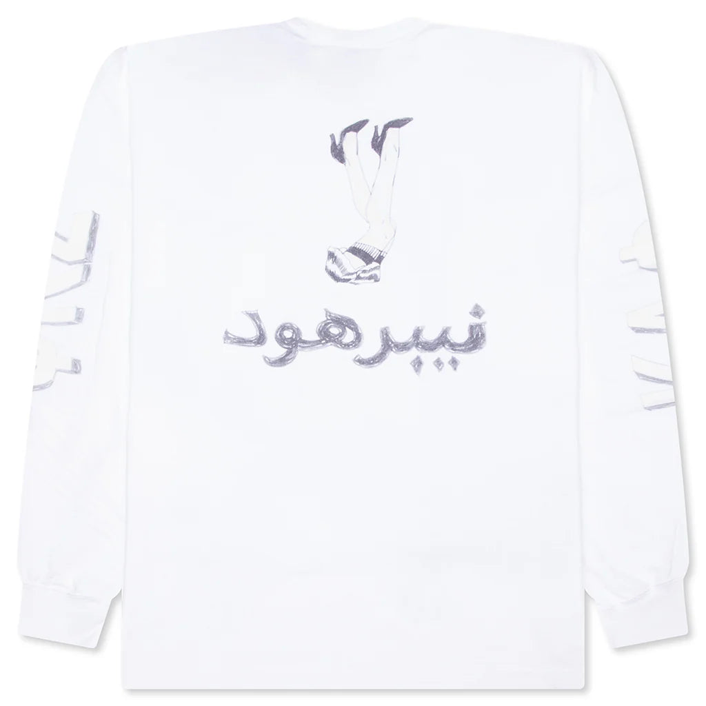 NH L S Tee 9 White