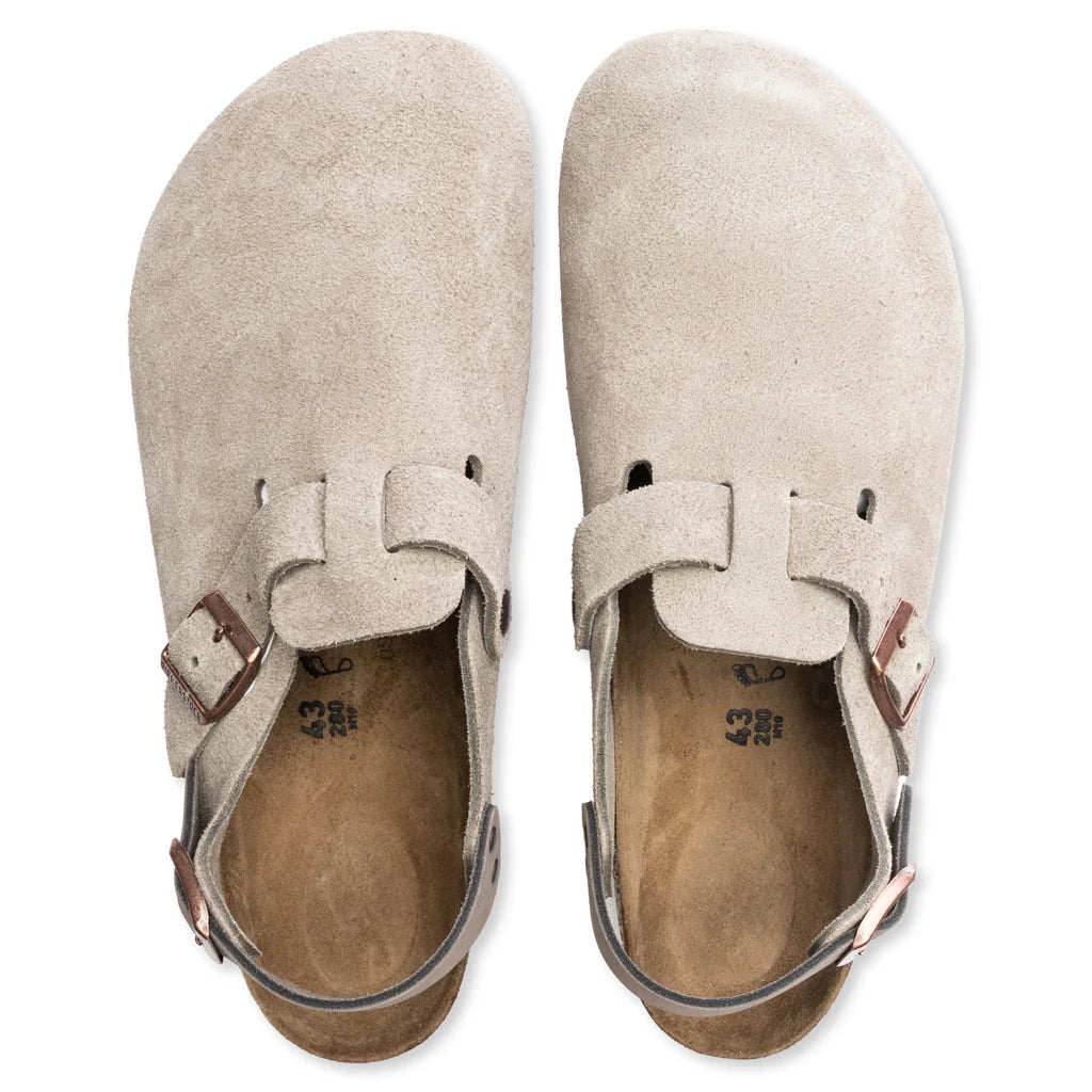 Wide Tokio Suede Leather Taupe