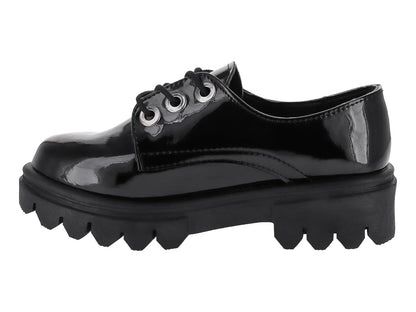 Zapatos Oxford Mauri Valero Negro Charol para Niña