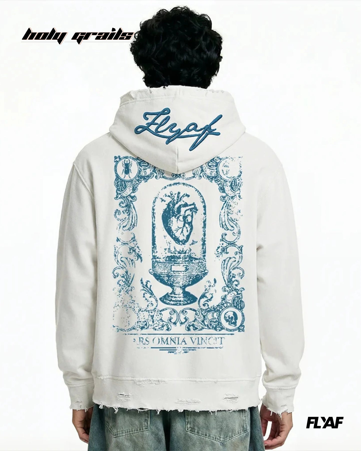 Ethereal Edge White Hoodie HG x FLYAF
