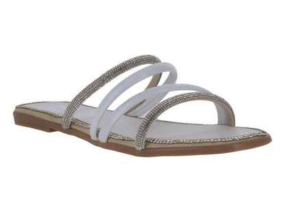 Sandalias Luna Rosa Blanco y Plata para Mujer