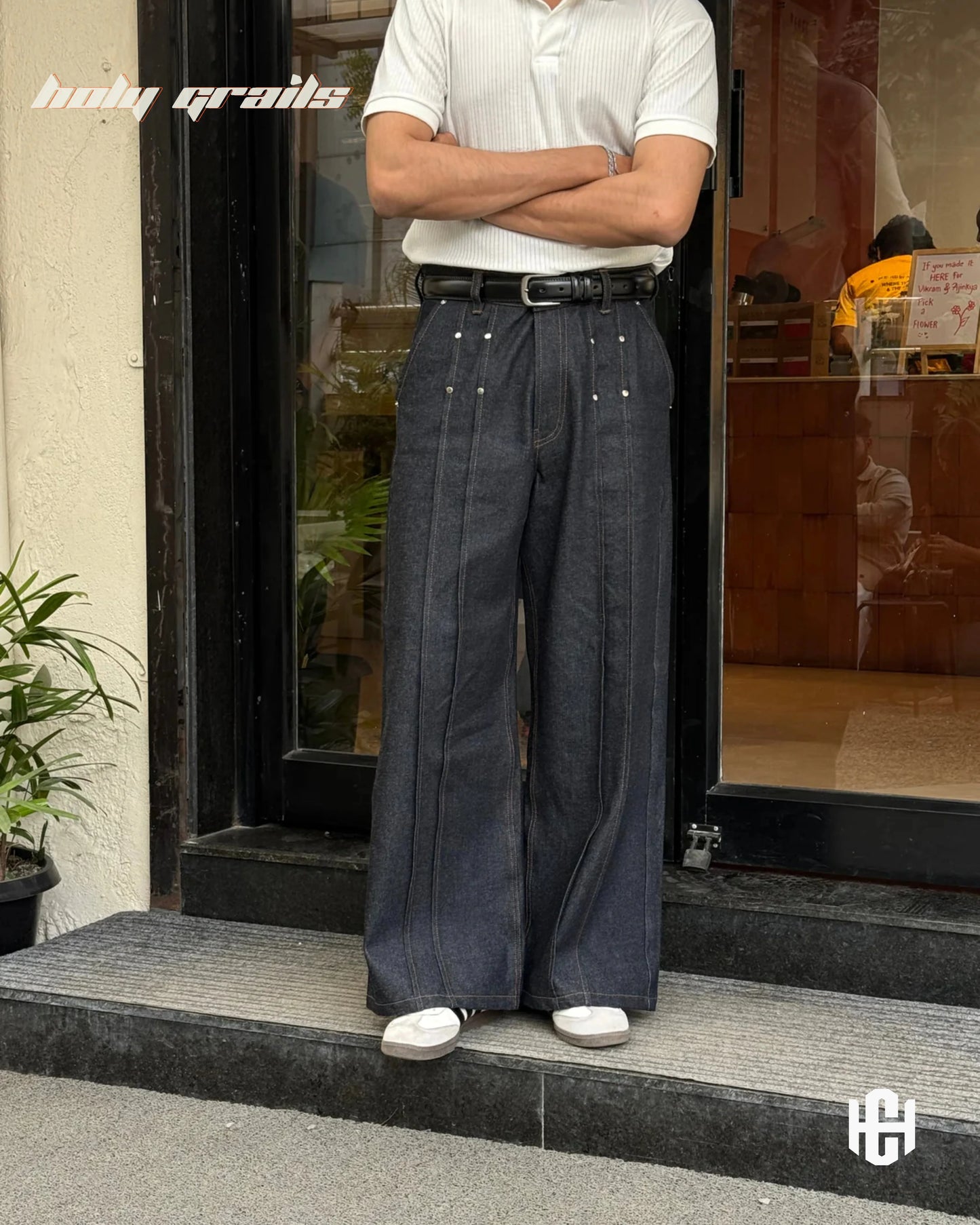 Vertex Raw Black Denim Jeans HG x Charactr