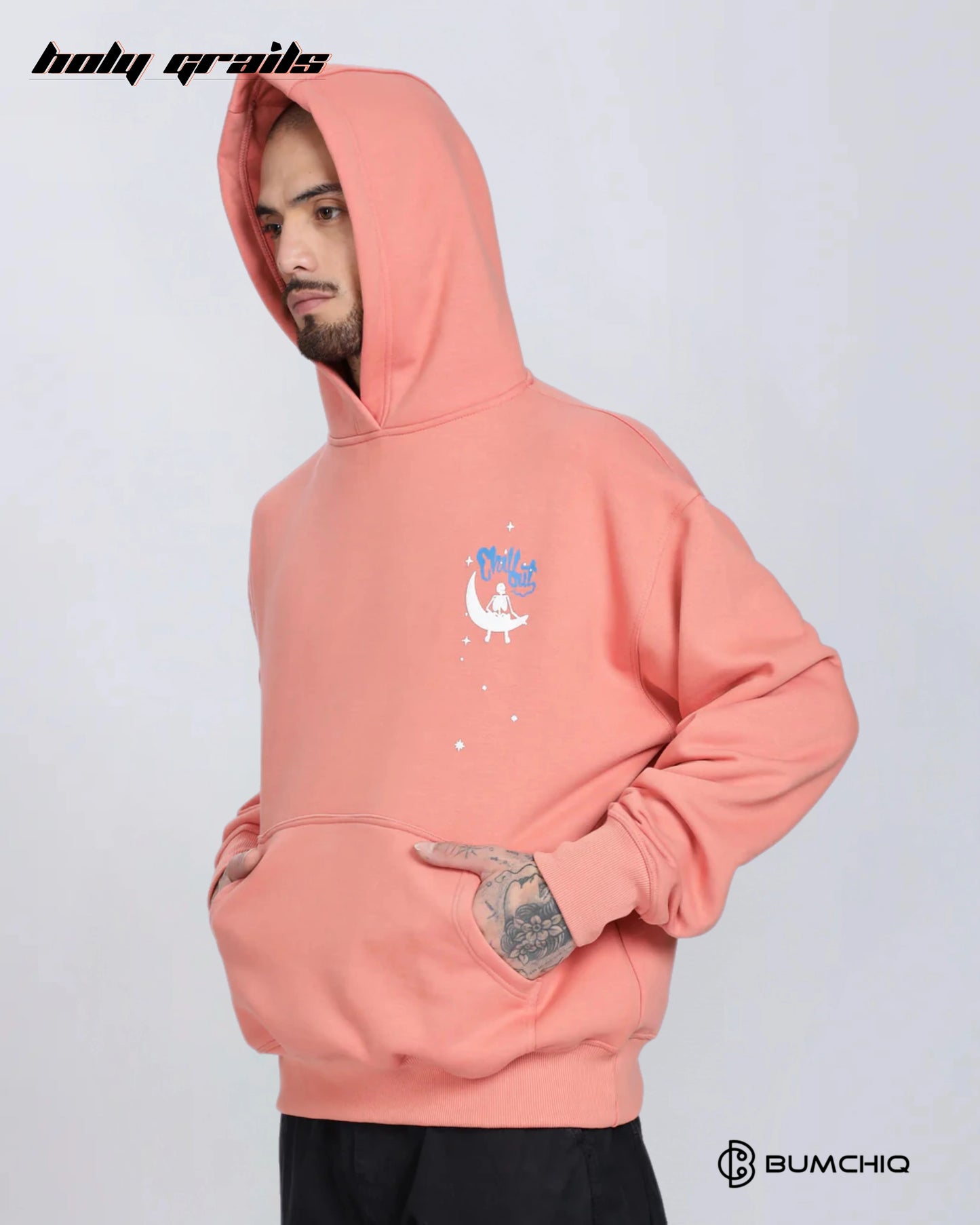 Chill Coral Pink Hoodie HG x Bumchiq
