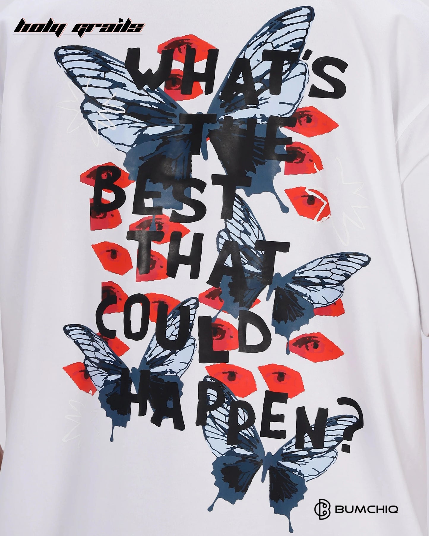 Best Happen White Oversize Tee HG x Bumchiq