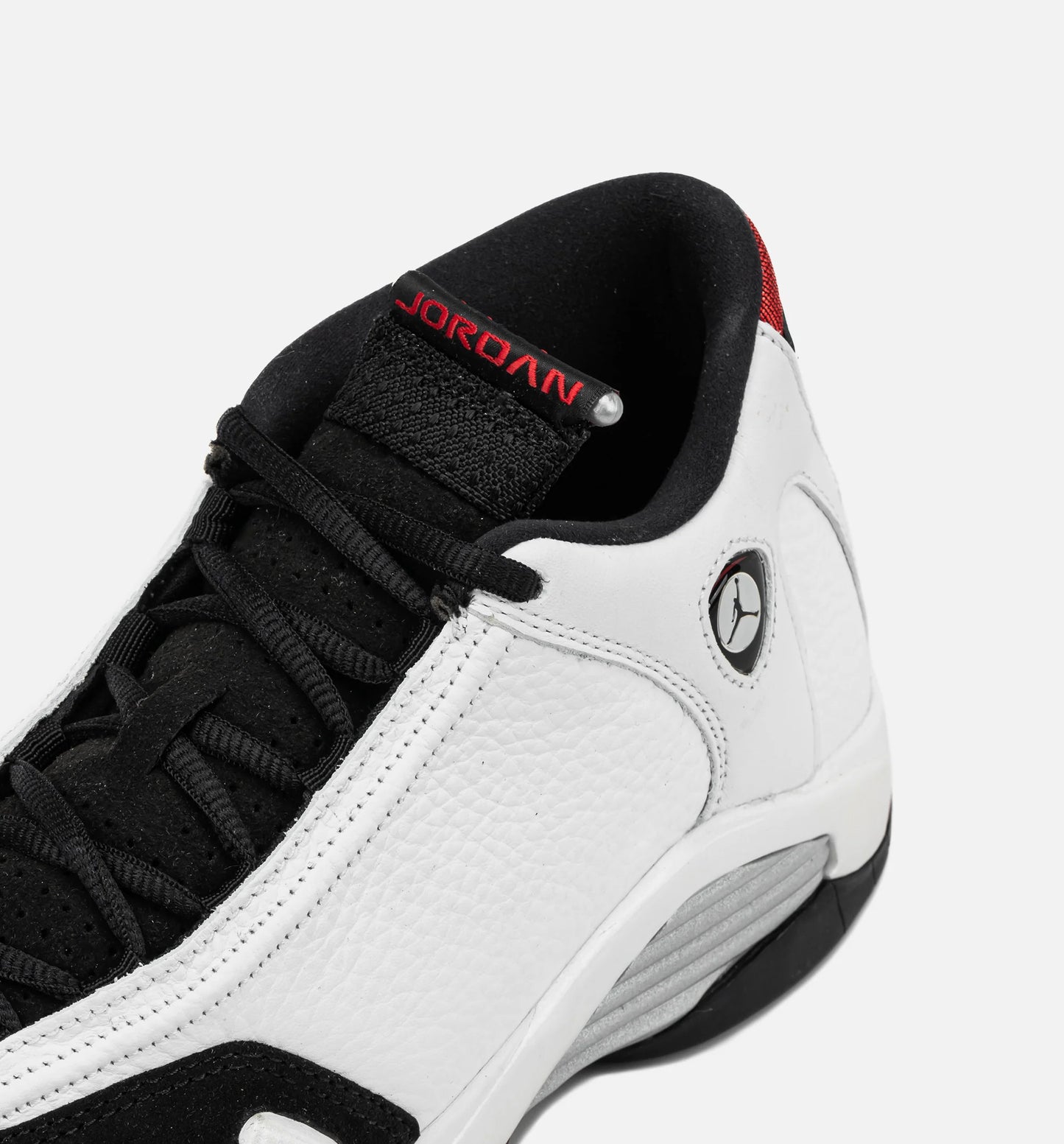 Air Jordan 14 Retro Black Toe Grade School Lifestyle Shoe White Varsity Red Black Silver