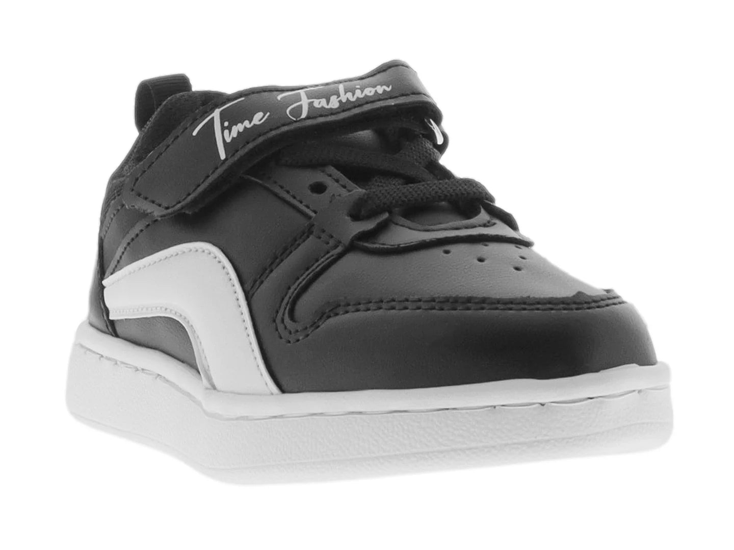 Tenis Sport Time Negro Blanco para Niño