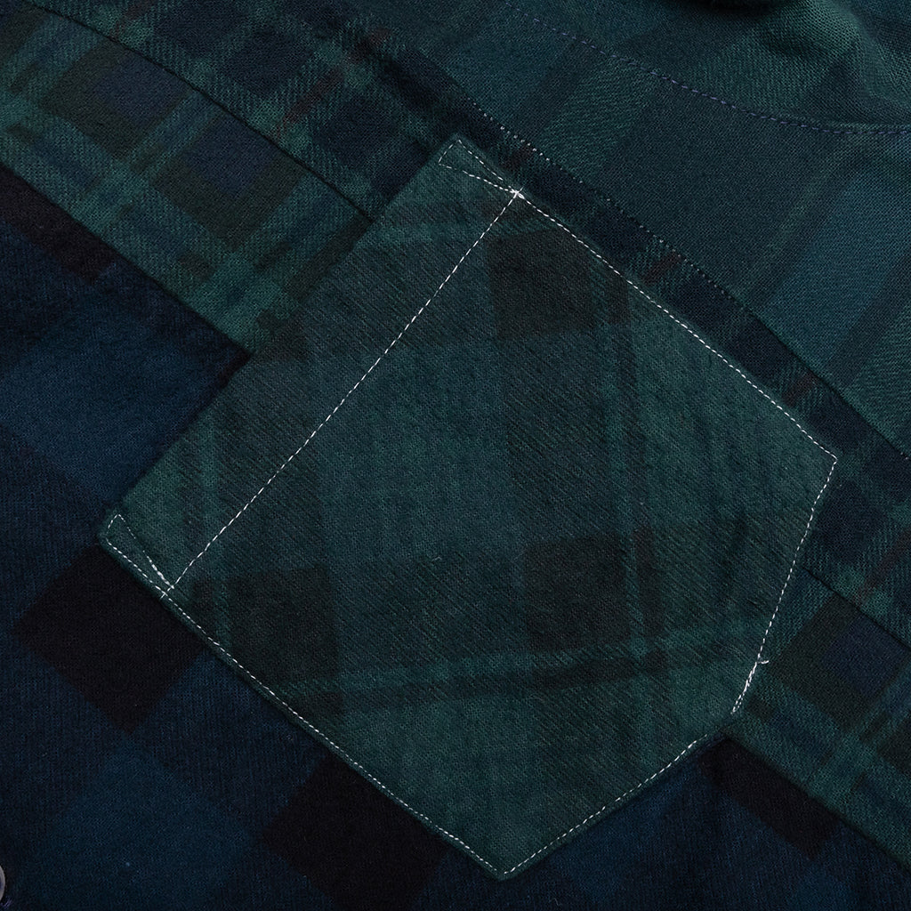 Over Dye 7 Cuts Shirt Green