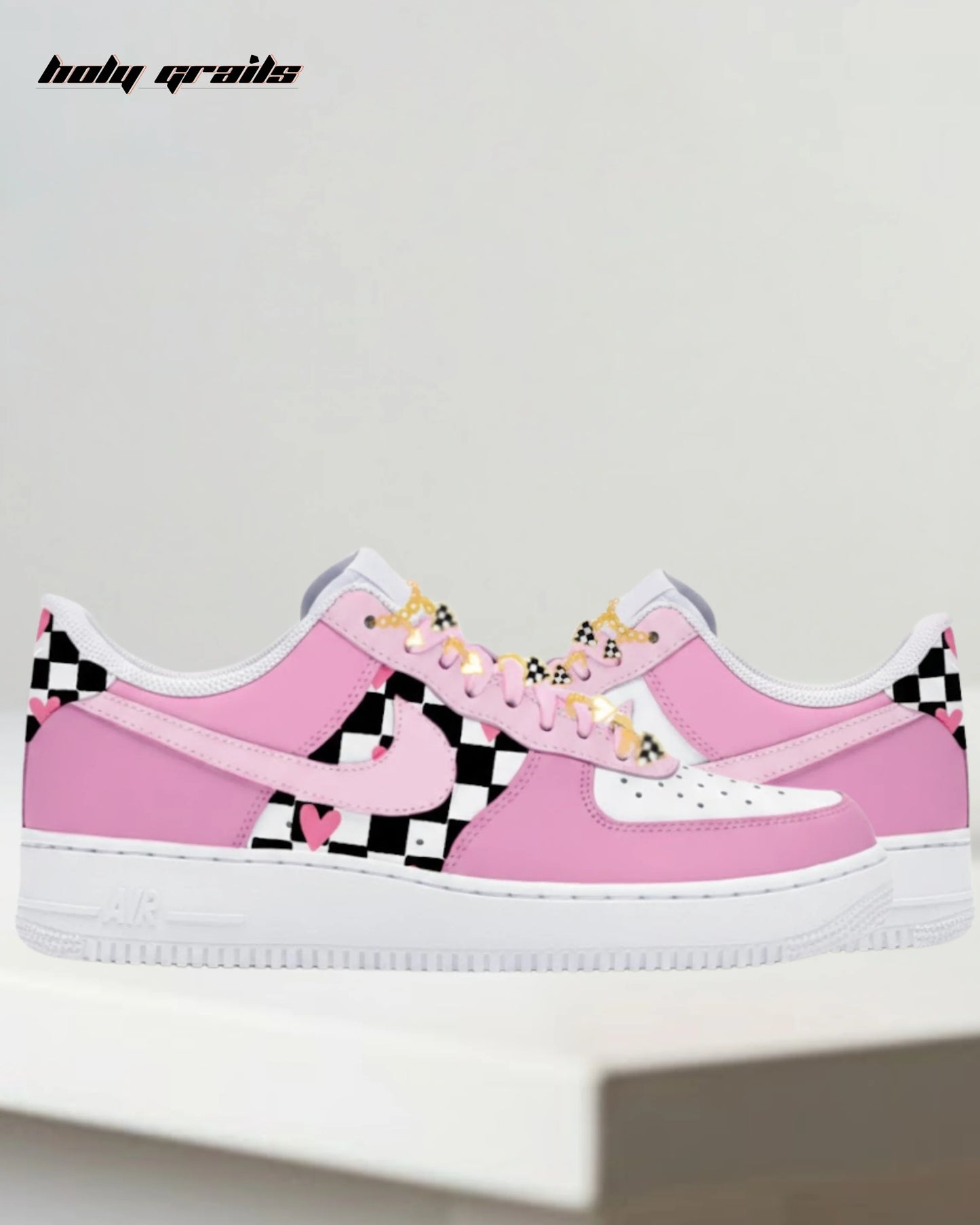 Air Force 1 x Pink Checker Heart