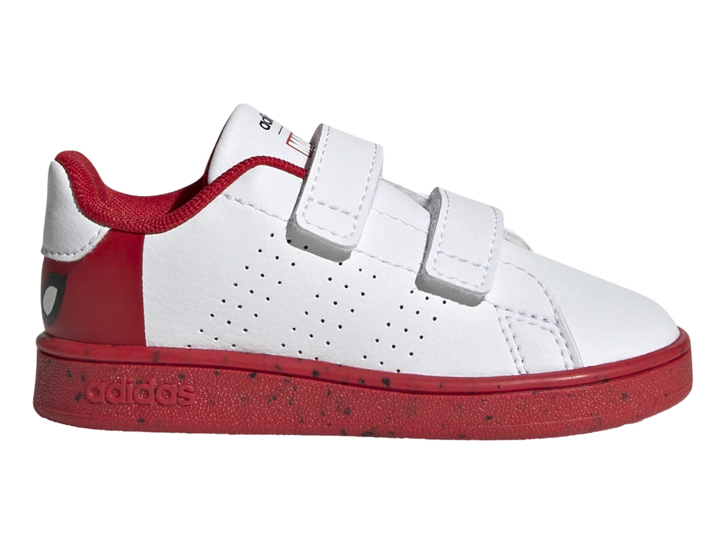 Tenis Adidas Advantage Spiderman Blanco y Rojo para Niño