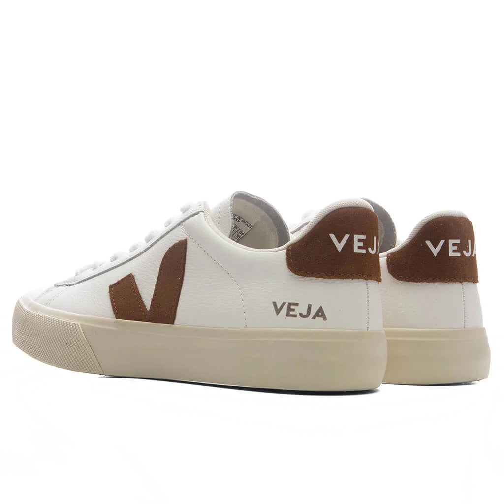 Womens Campo Leather White Cognac