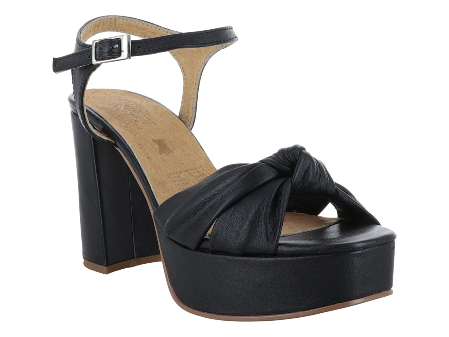 Zapatilla Casual de Tacón Alto Klein Negro para Mujer
