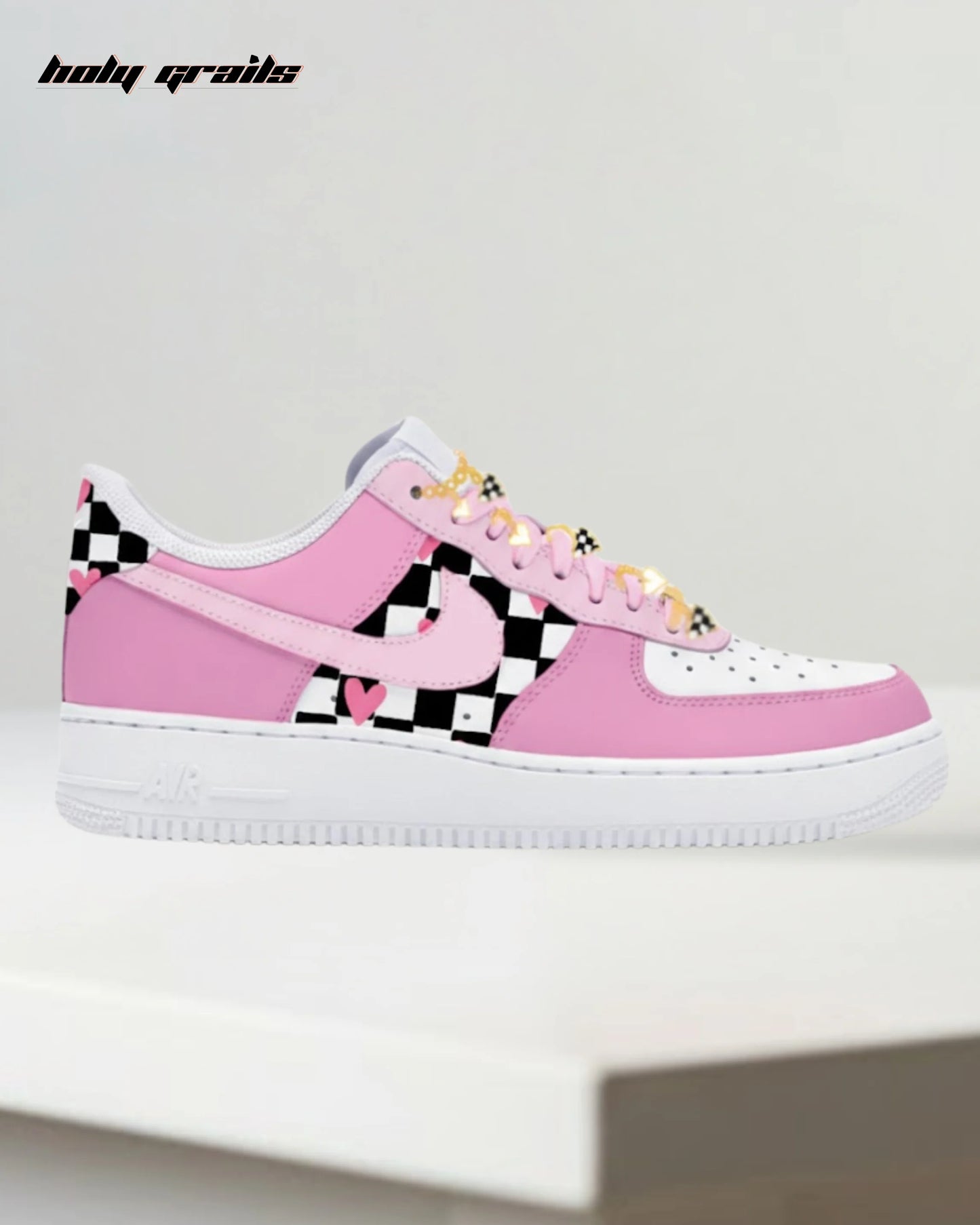 Air Force 1 x Pink Checker Heart