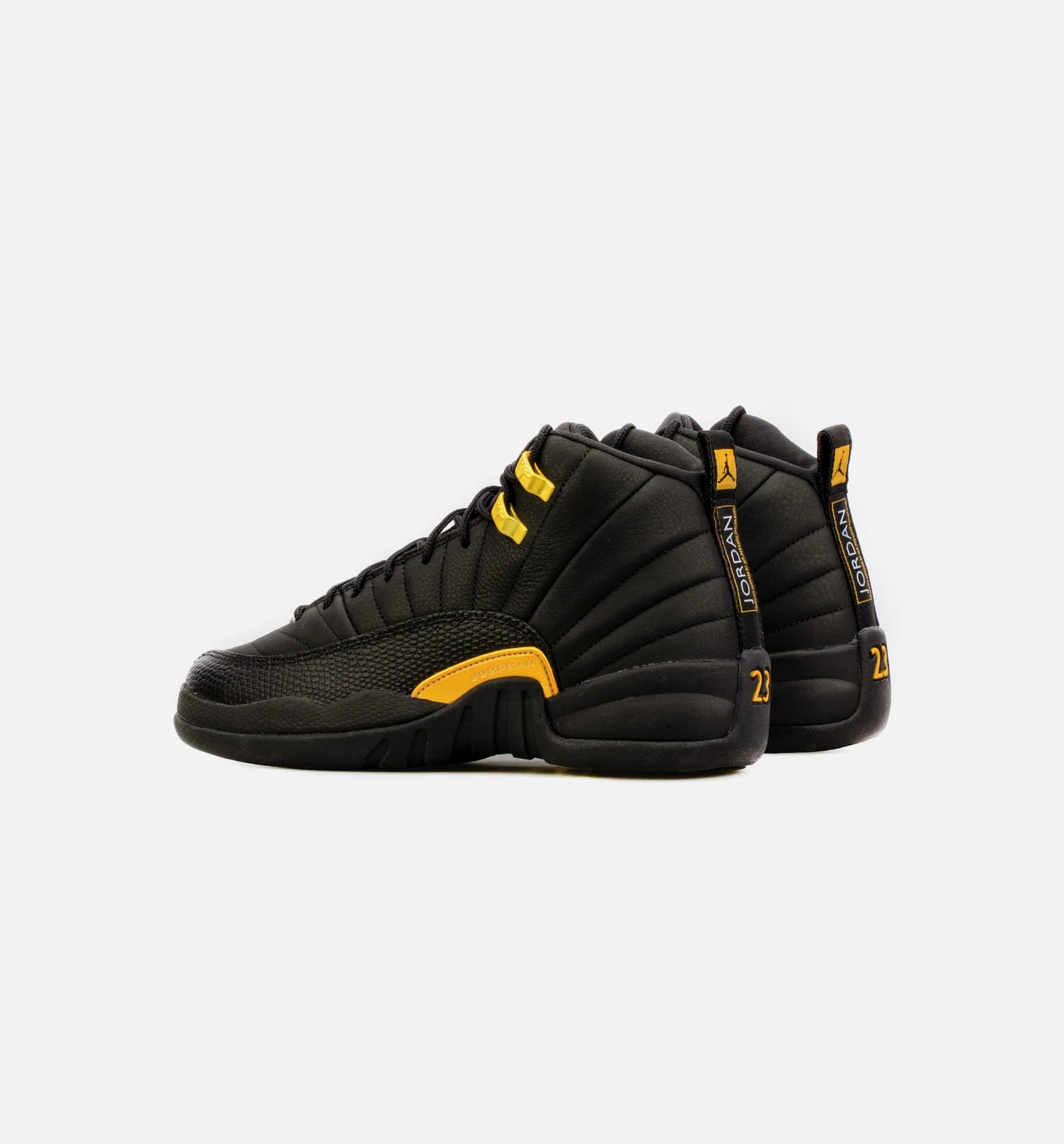 Air Jordan 12 Retro Black Taxi Grade School Lifestyle Shoe Black Free Shipping