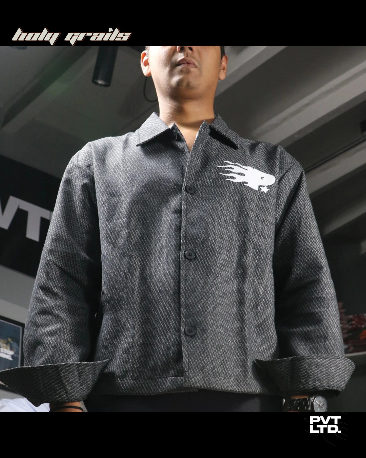 Exter Black Overshirt HG x Pvt Ltd