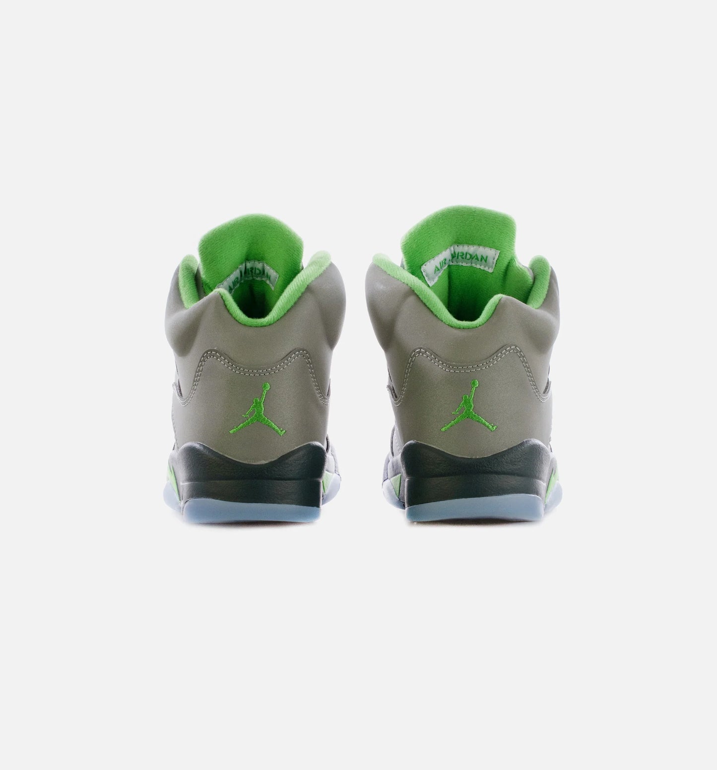Air Jordan 5 Retro Green Bean Grade School Lifestyle Shoe Silver Green Free Shipping