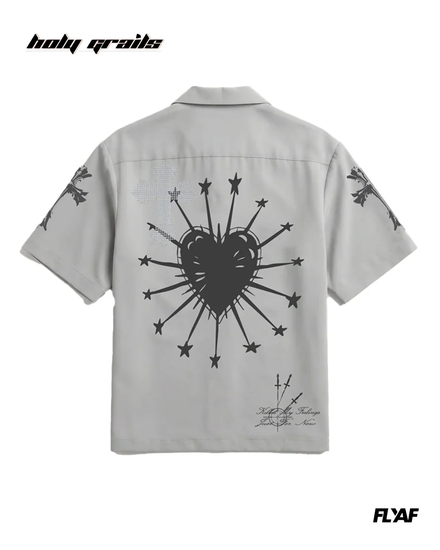 Poly Crossstar Grey Half Sleeve Shirt HG x FLYAF
