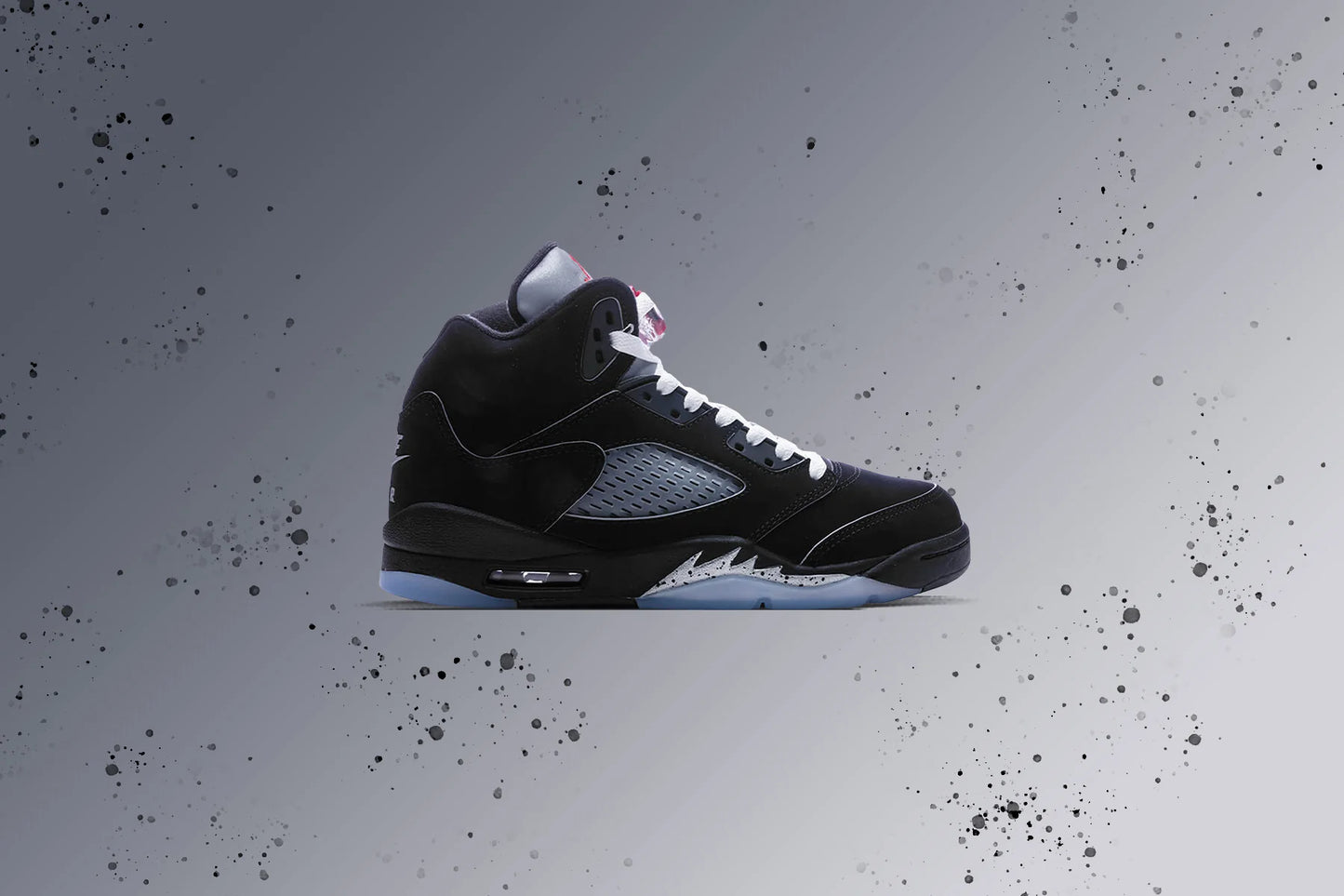 Air Jordan 5 Retro OG Black Metallic Reimagined GS Black White Metallic Silver Fire Red