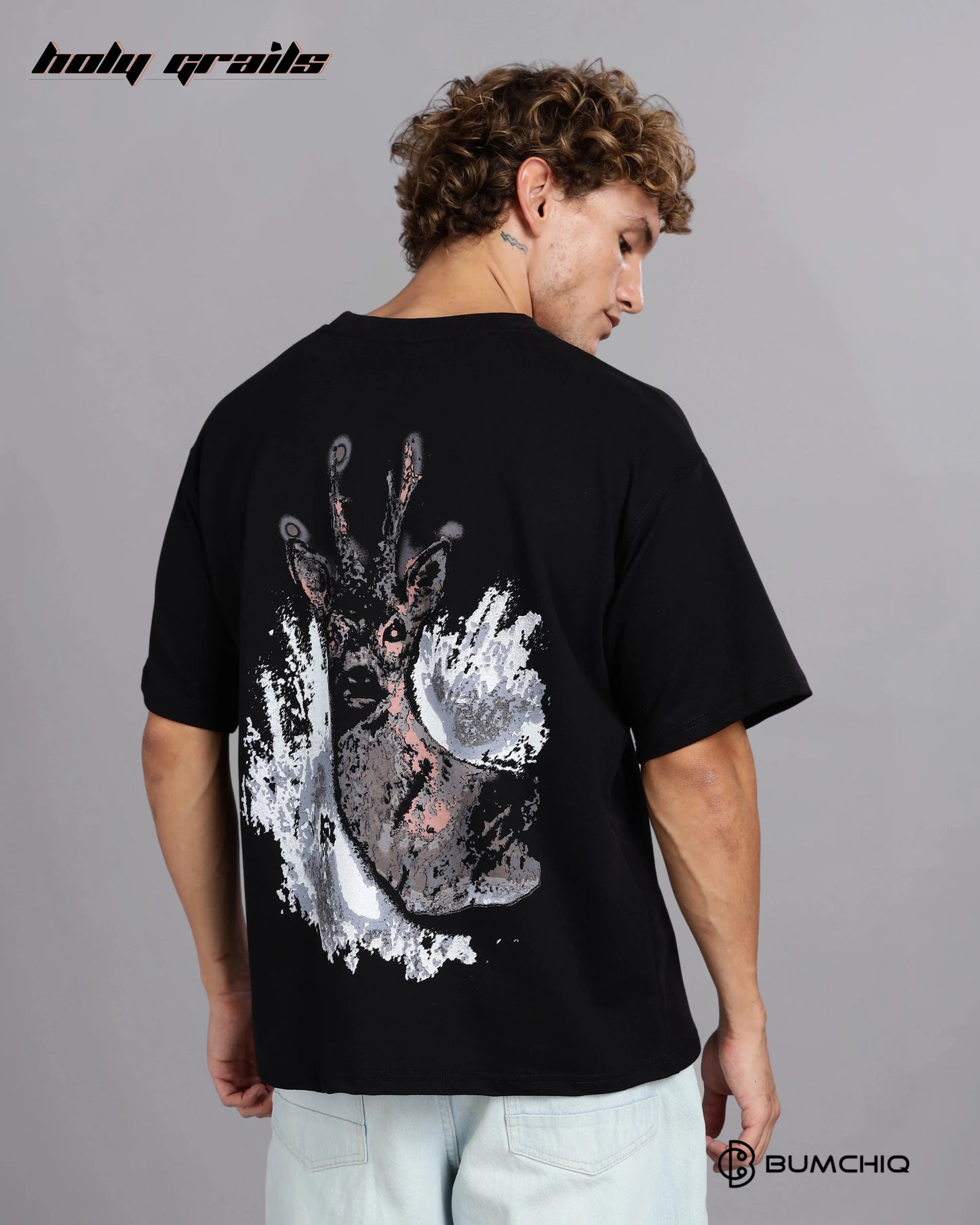 Deer Black Oversize Tee HG x Bumchiq