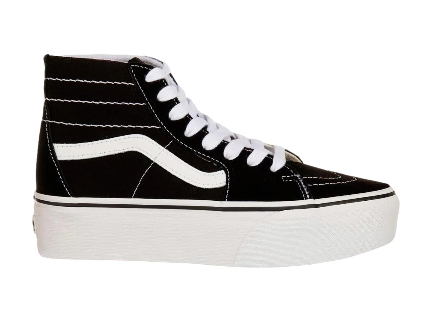 Tenis Vans Sk8 Hi Tapered Negro y Blanco para Mujer