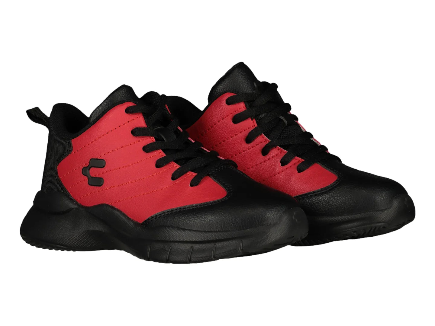 Tenis Charly para Baloncesto Rojo y Negro para Niño