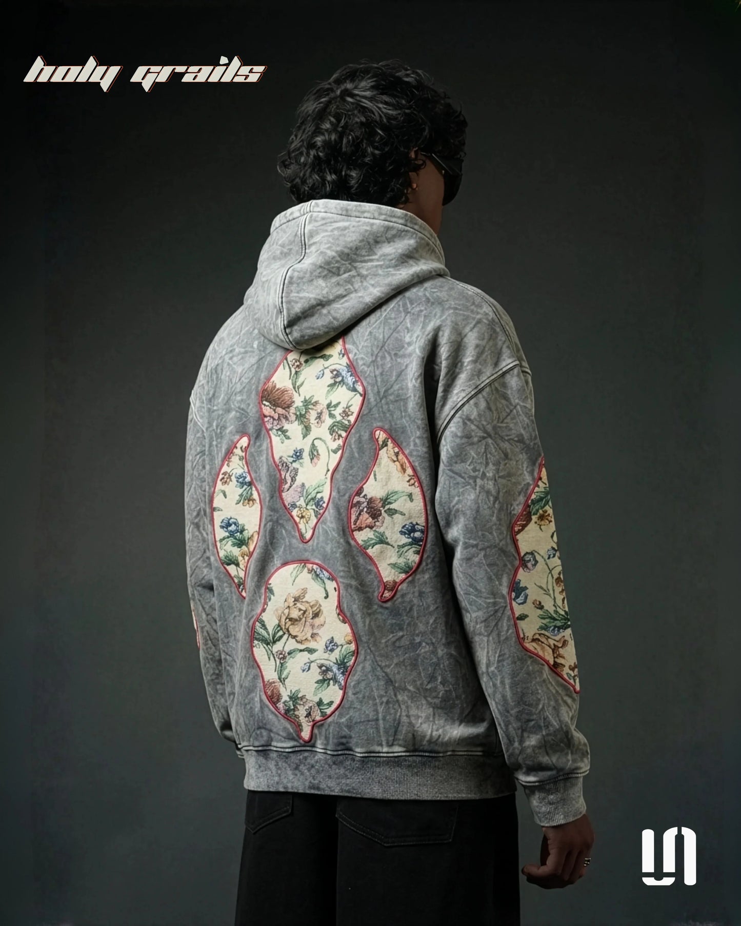 Stonefade Jacquard Grey Oversize Hoodie HG x Sullitt
