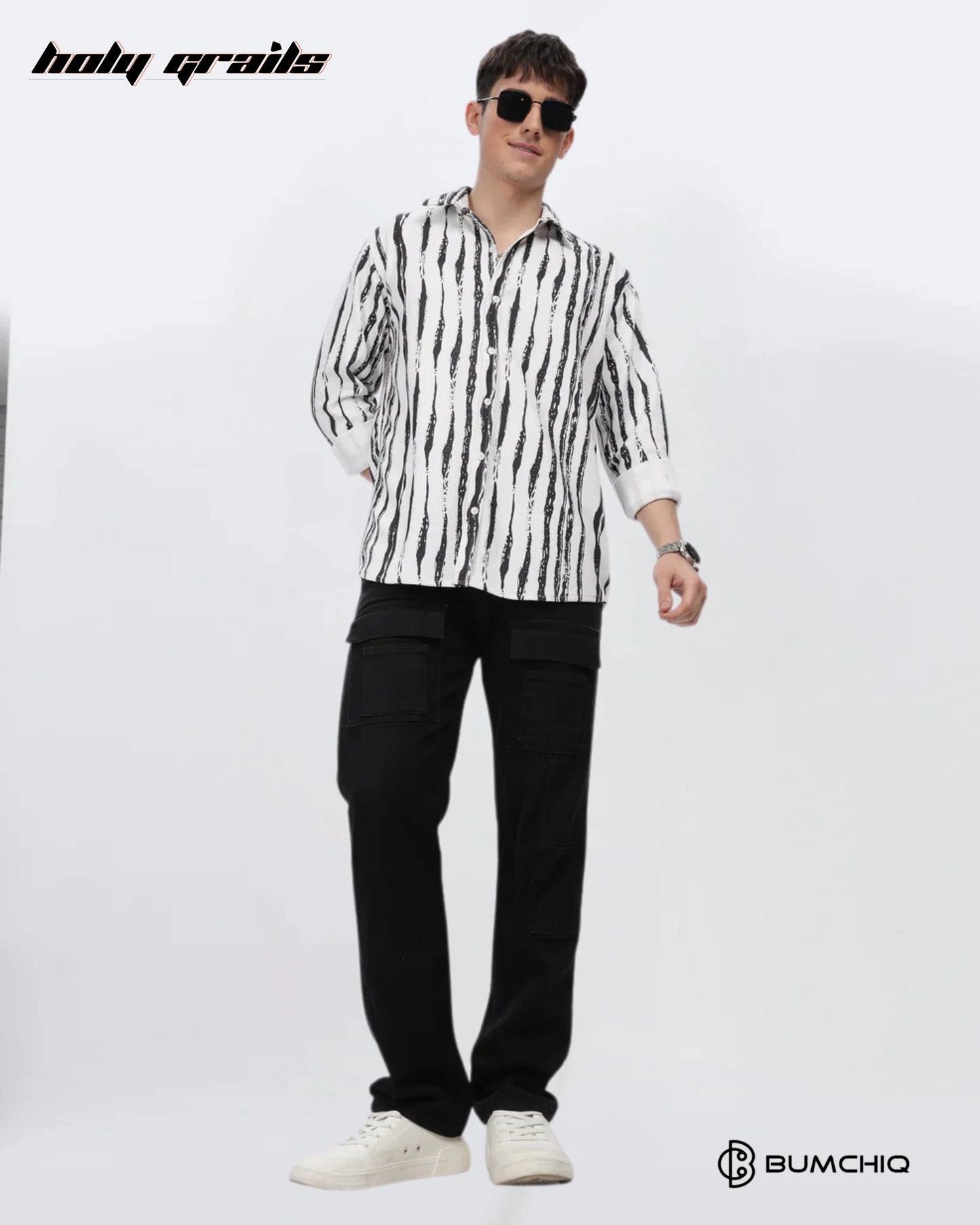 Black Line Abstract Shirt HG x Bumchiq