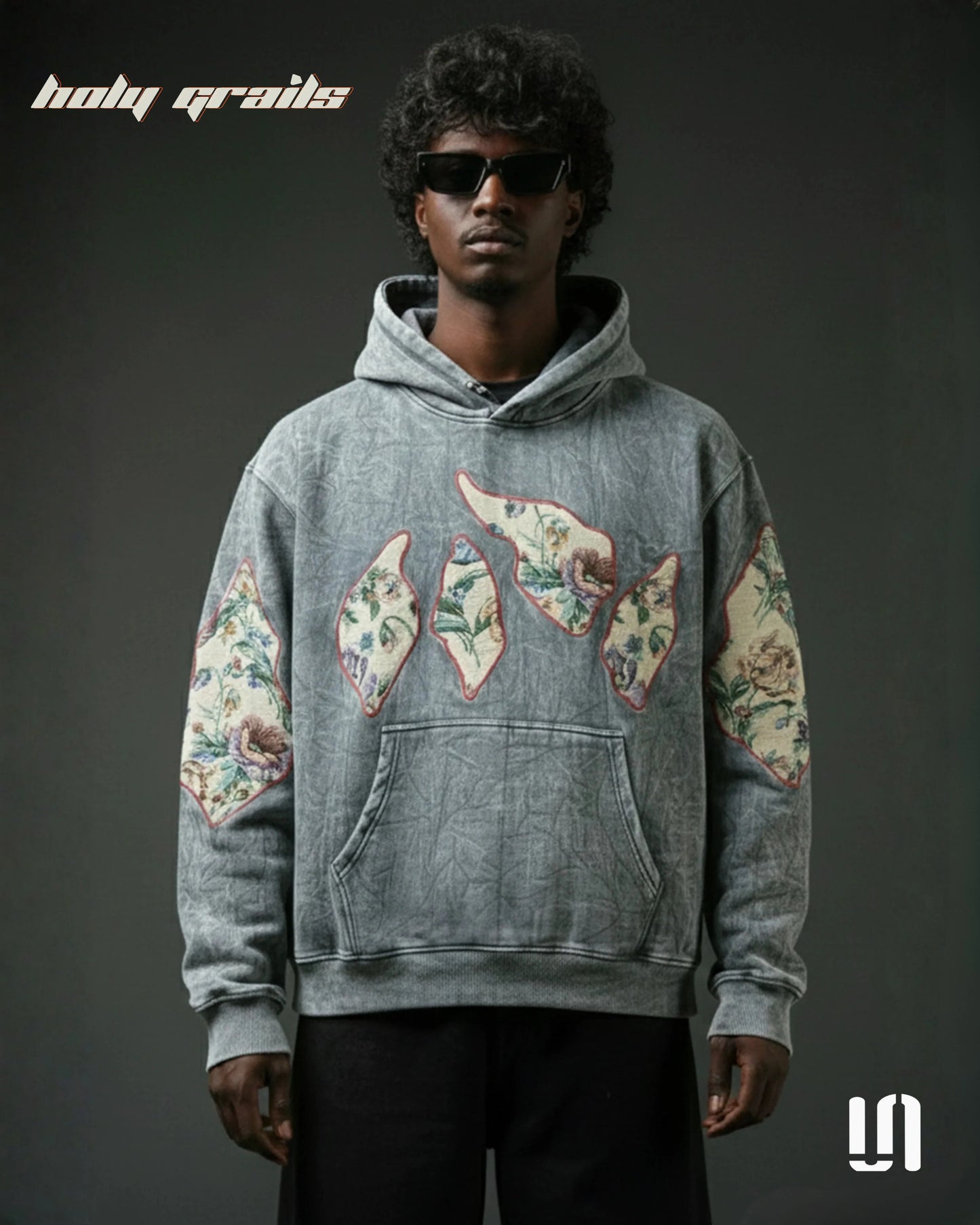 Stonefade Jacquard Grey Oversize Hoodie HG x Sullitt