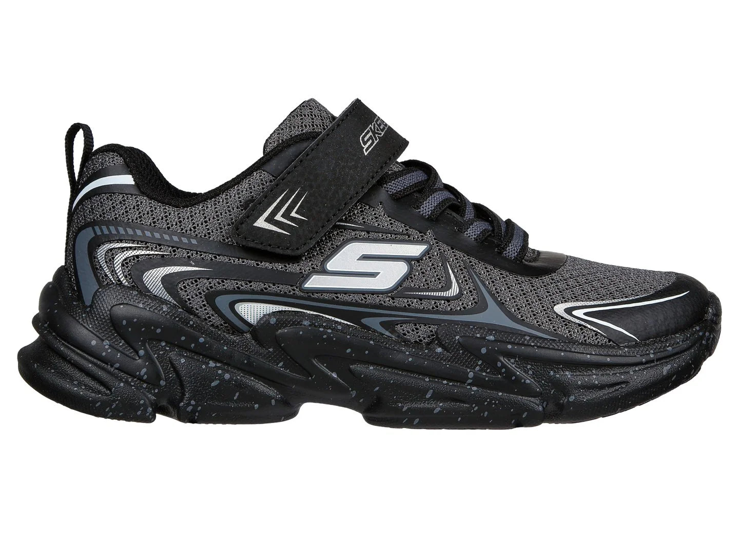Tenis Skechers Wavetronic Gris y Negro para Niño