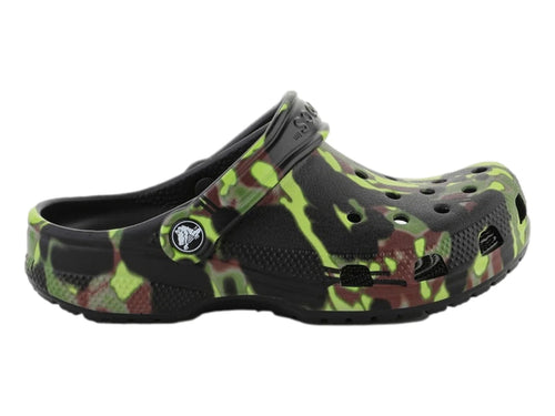 Zuecos Crocs Classic Spray Camo Negro para Niño