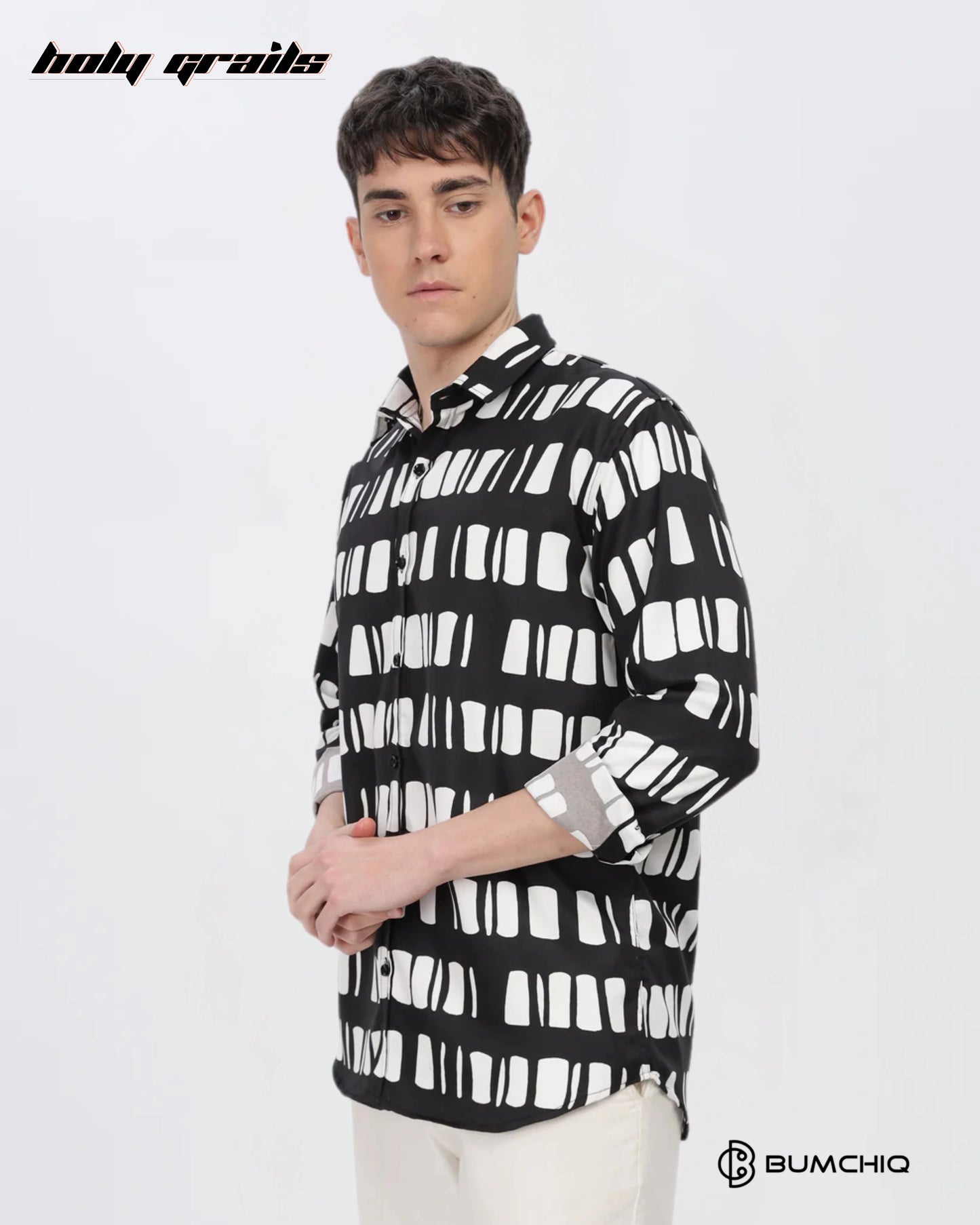 White Box Abstract Black Shirt HG x Bumchiq