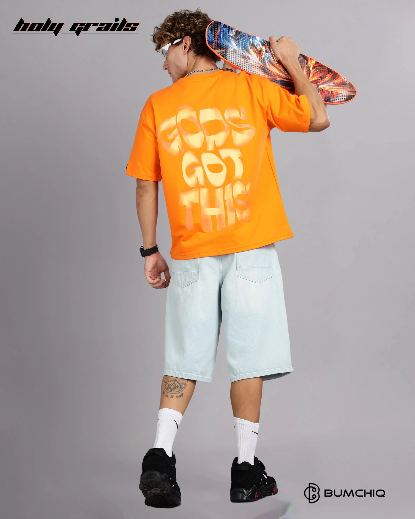 Gods Got This Orange Oversize Tee HG x Bumchiq