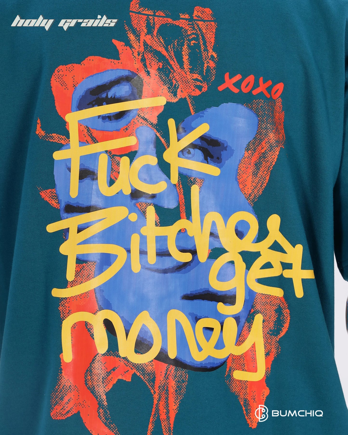 Money Rules Green Oversize Tee HG x Bumchiq