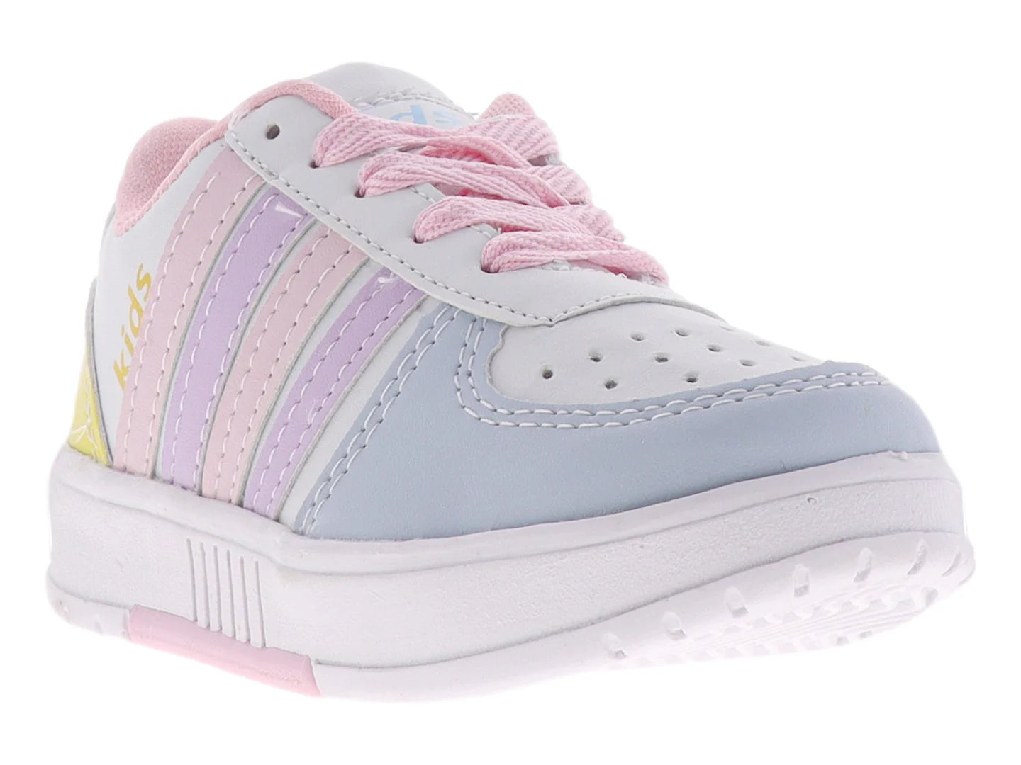 Tenis New Boys Blanco Cielo Rosa para Niña