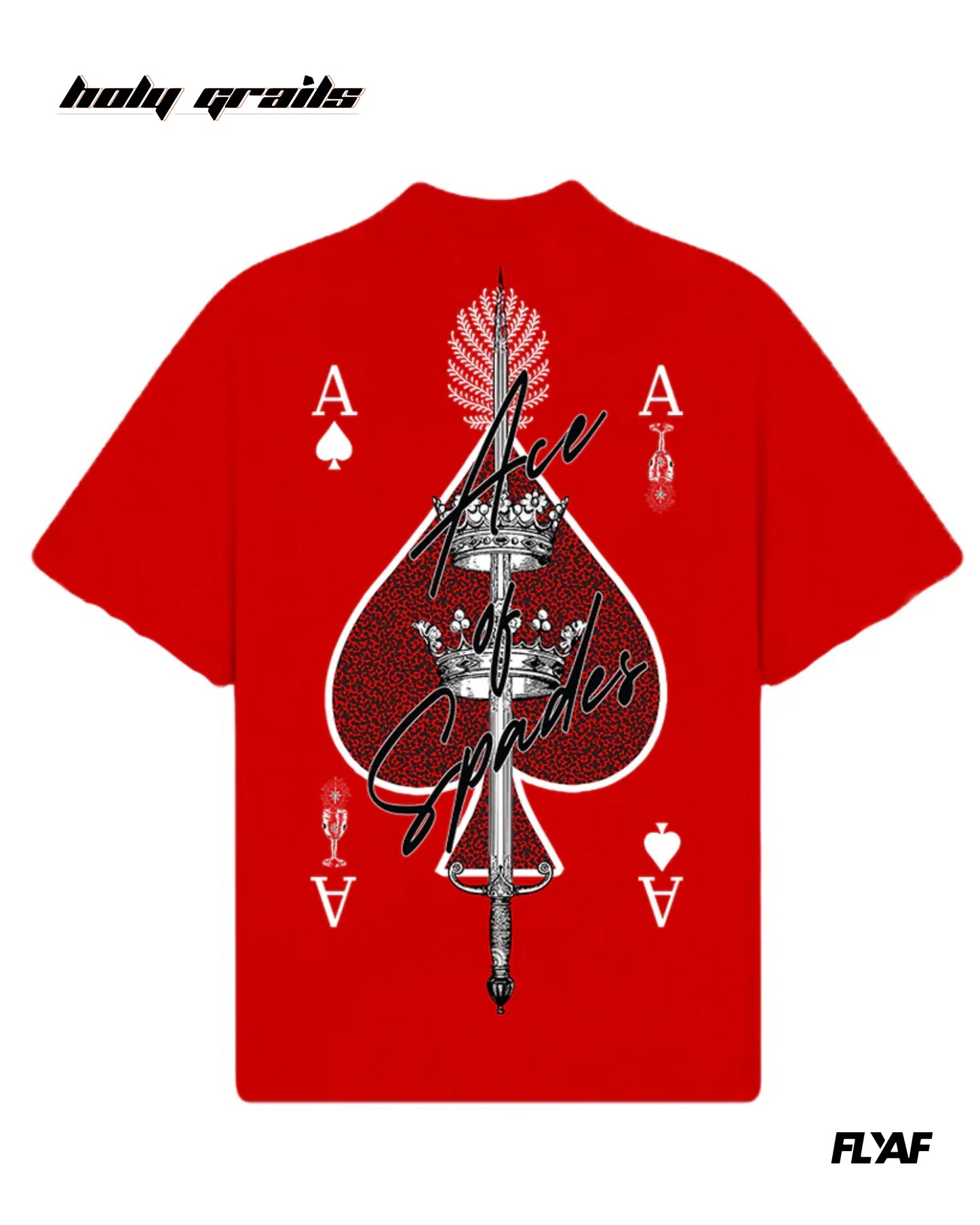 Ace of Spades Red Oversize Tee HG x FLYAF