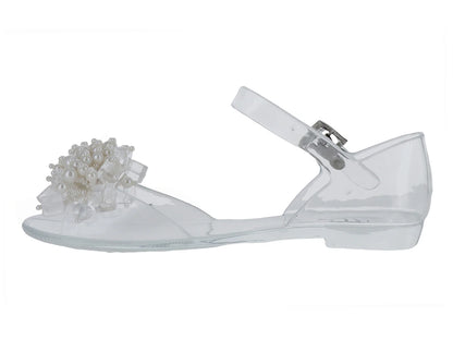Sandalias Roze Transparentes Blancas para Niña