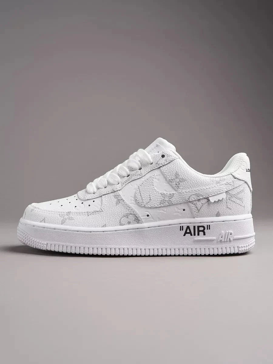 Louis Vuitton x Nike Air Force 1 Frost White Luxe Edition Custom