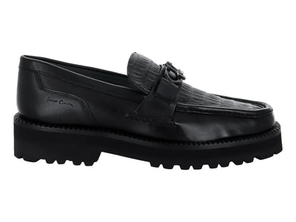 Zapatos Cuadra de Piel de Caimán Negro para Hombre