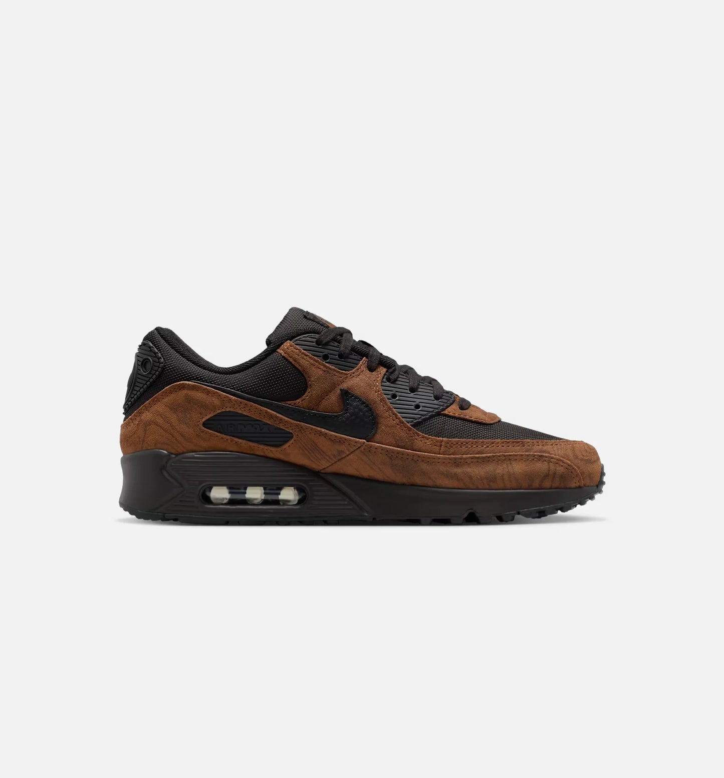 Air Max 90 Premium Mens Lifestyle Shoe Light British Tan Velvet Brown Black
