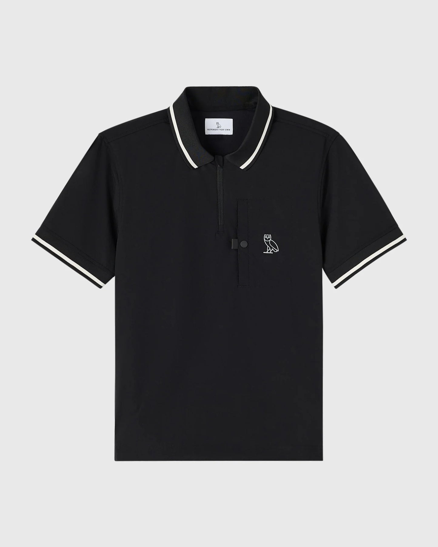 OVO Golf Stretch Nylon Polo Black