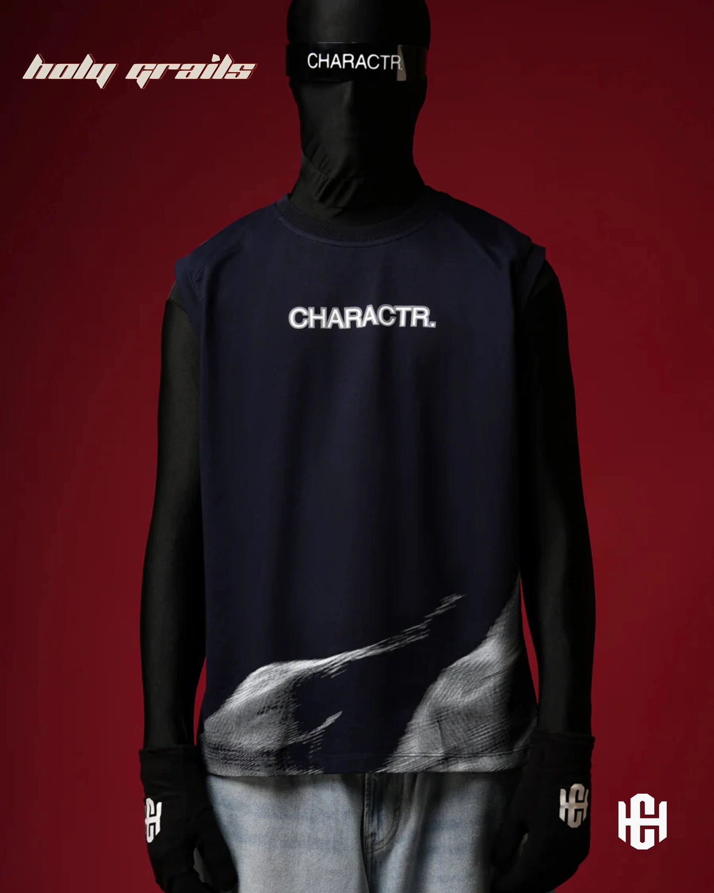 Wave Ocean Blue Sleeveless Vest HG x Charactr