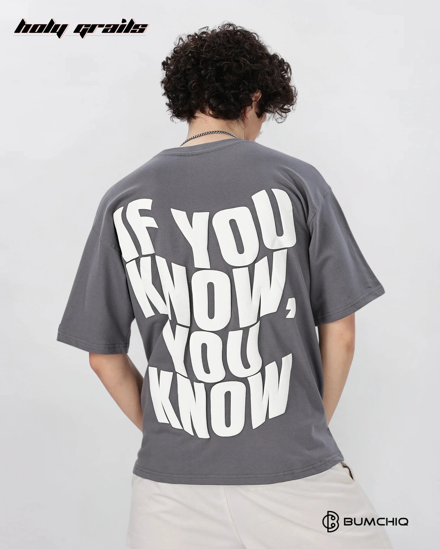 IYKYK Grey Oversize Tee HG x Bumchiq