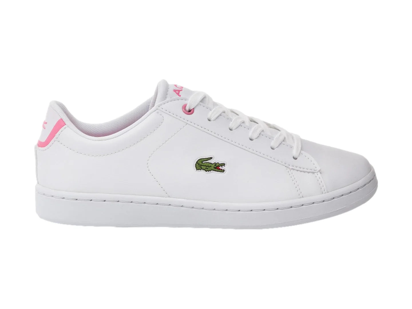 Tenis Lacoste Carnaby Evo Blanco y Rosa para Niña
